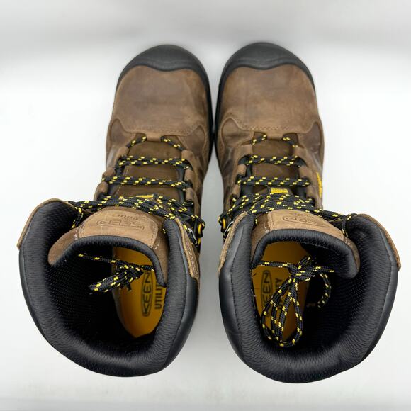 KEEN Mens Utility Dover 8" Work Boot US 14 D EU 47.5 Brown WP Carbon Toe NIB - Picture 10 of 14